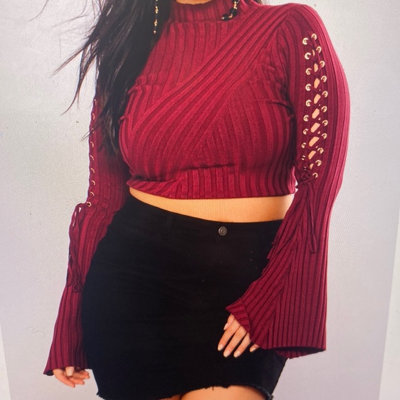 new fashion nova fitted mock neck sweater - Picture 3 of 3